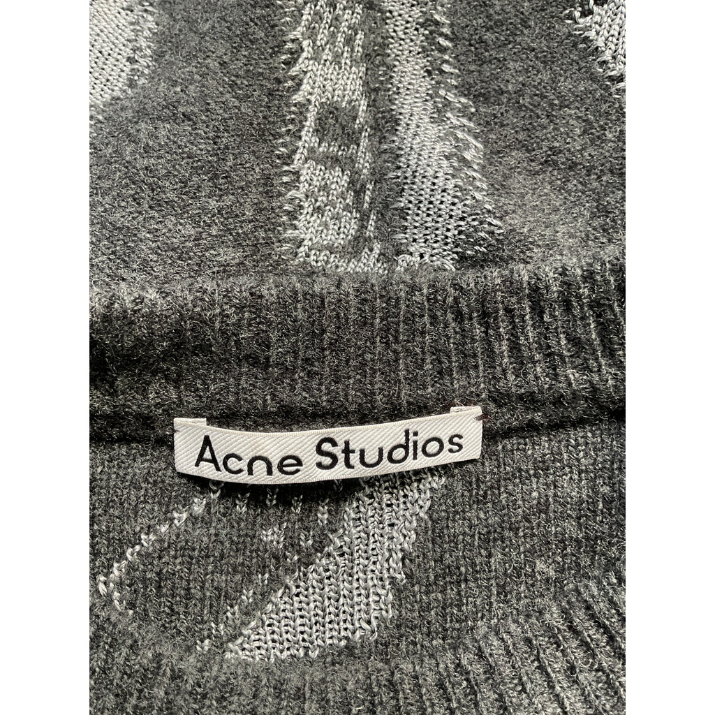 Acne Studios 'Metallic' Black Fil Coup� Wool Sweater Size S