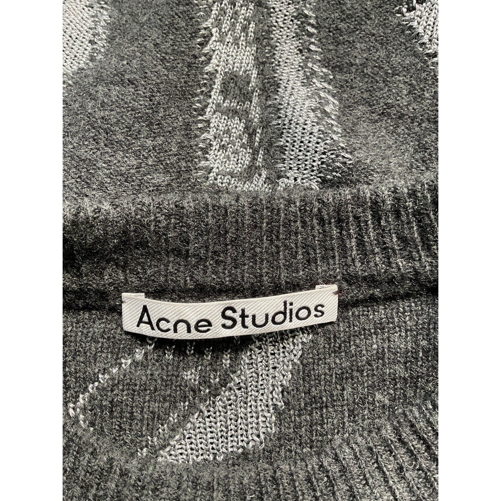 Acne Studios 'Metallic' Black Fil Coup� Wool Sweater Size S