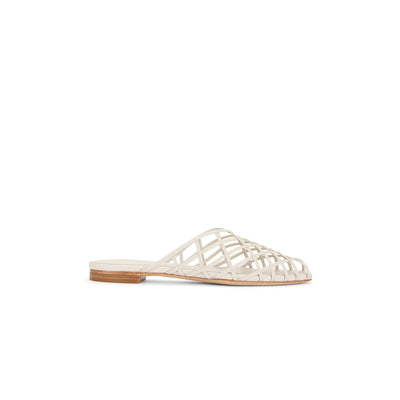 House Of Harlow 1960 'Nina' White Leather Flat Size 10