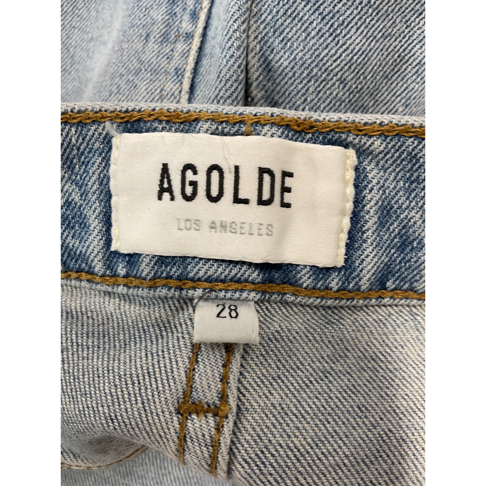Agolde 'Merrel' Blue Ankle Straight Leg Denim Jeans Size 28