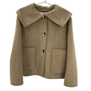 Ganni Chic Tan Oversized Collar Jacket Size 38 EU / 6 US