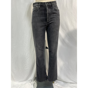 Goldsign 'Lawler' Black Cotton High-Rise Slim-Leg Jeans Size 26