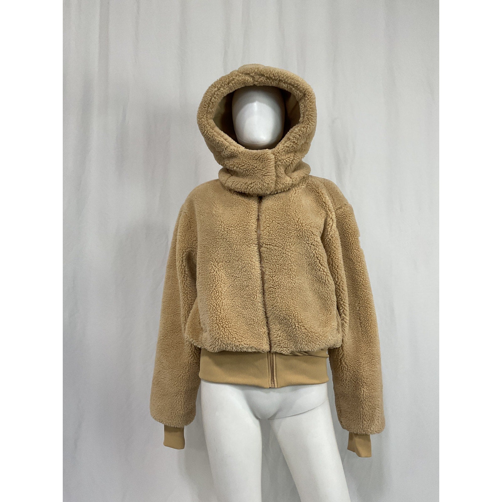 Alo Yoga Foxy Sherpa Tan Polyester Jacket Size M