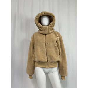 Alo Yoga Foxy Sherpa Tan Polyester Jacket Size M