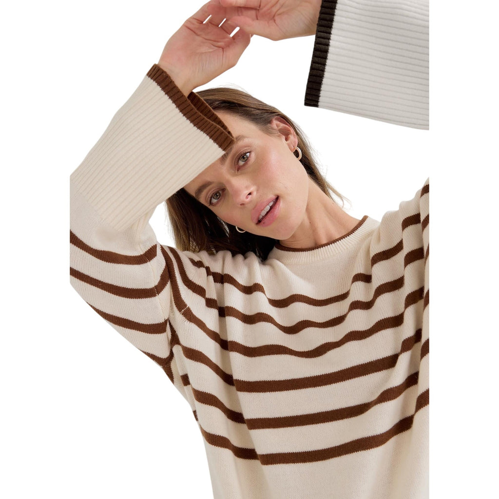 Hatch 'The Carly' Beige Wool Knit Pullover Sweater Size 2