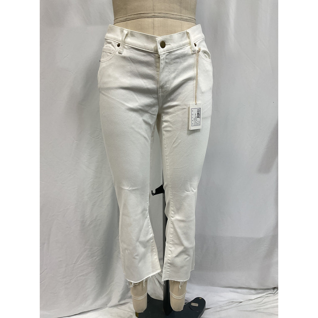 Hatch 'The Crop' White Maternity Denim Jean Size 28 - NWT