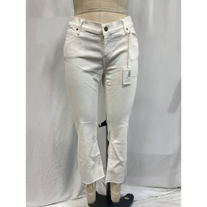 Hatch 'The Crop' White Maternity Denim Jean Size 28 - NWT