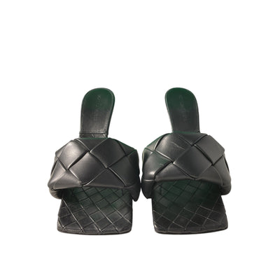 Bottega Veneta Woven Black Lido Sandals Size 39 EU / US 9