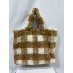 Stand Studio 'Lolita' Brown Checkered Tote Bag