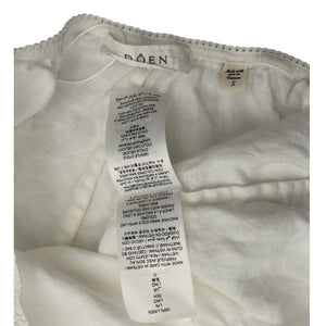 Dôen Relaxed White Lavon Linen Pants Size S