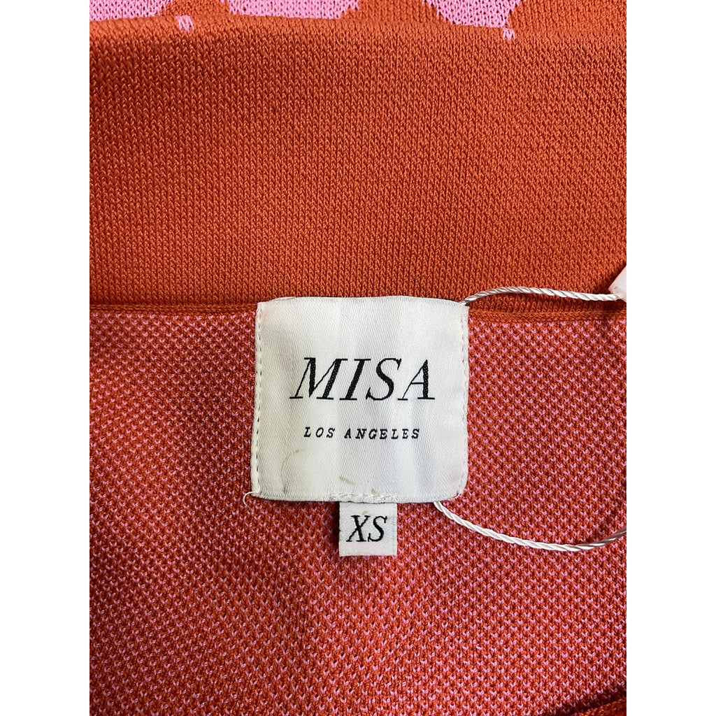 Misa Los Angeles 'Leni' Orange Viscose Skirt Size XS