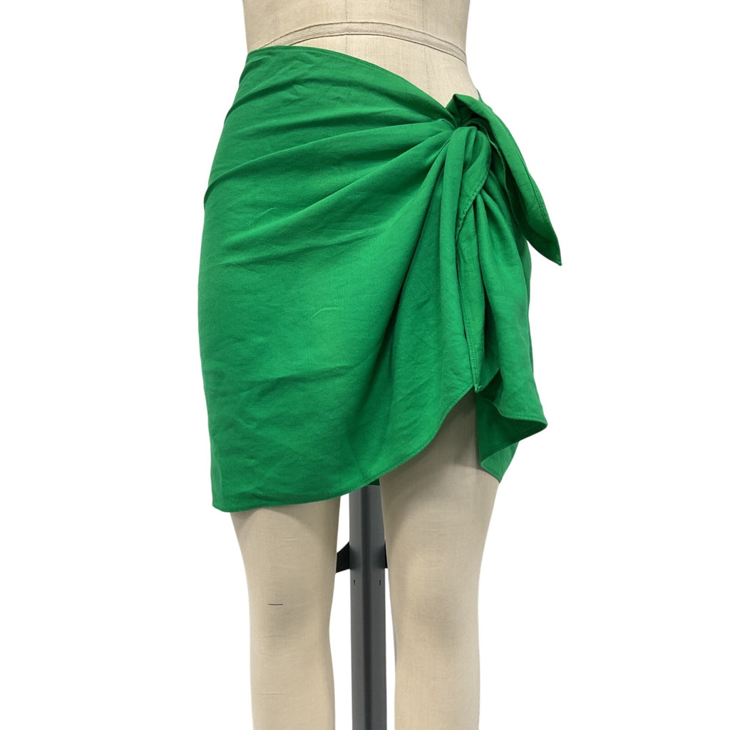 Aexae 'Sarong' Green Linen Skirt Size OS