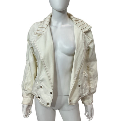 Retrofête Oversized Cream Lapel Jacket Size XS