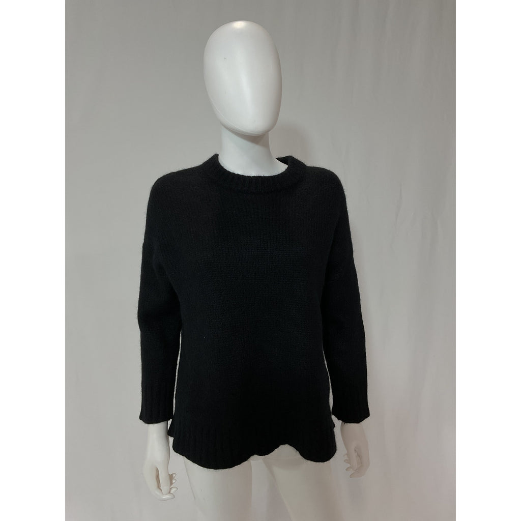 Jenni Kayne 'Alpaca' Black Coccon Crewneck Sweater Size S