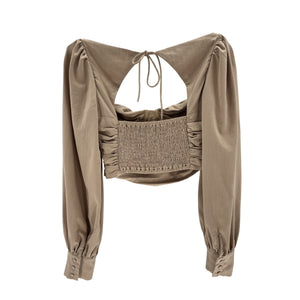 Majorelle 'Emily' Tan Viscose Top Size M