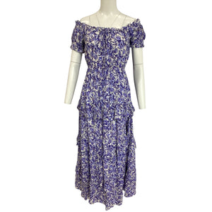 Astr The Label Floral Blue And White Multi Viona Dress Size L