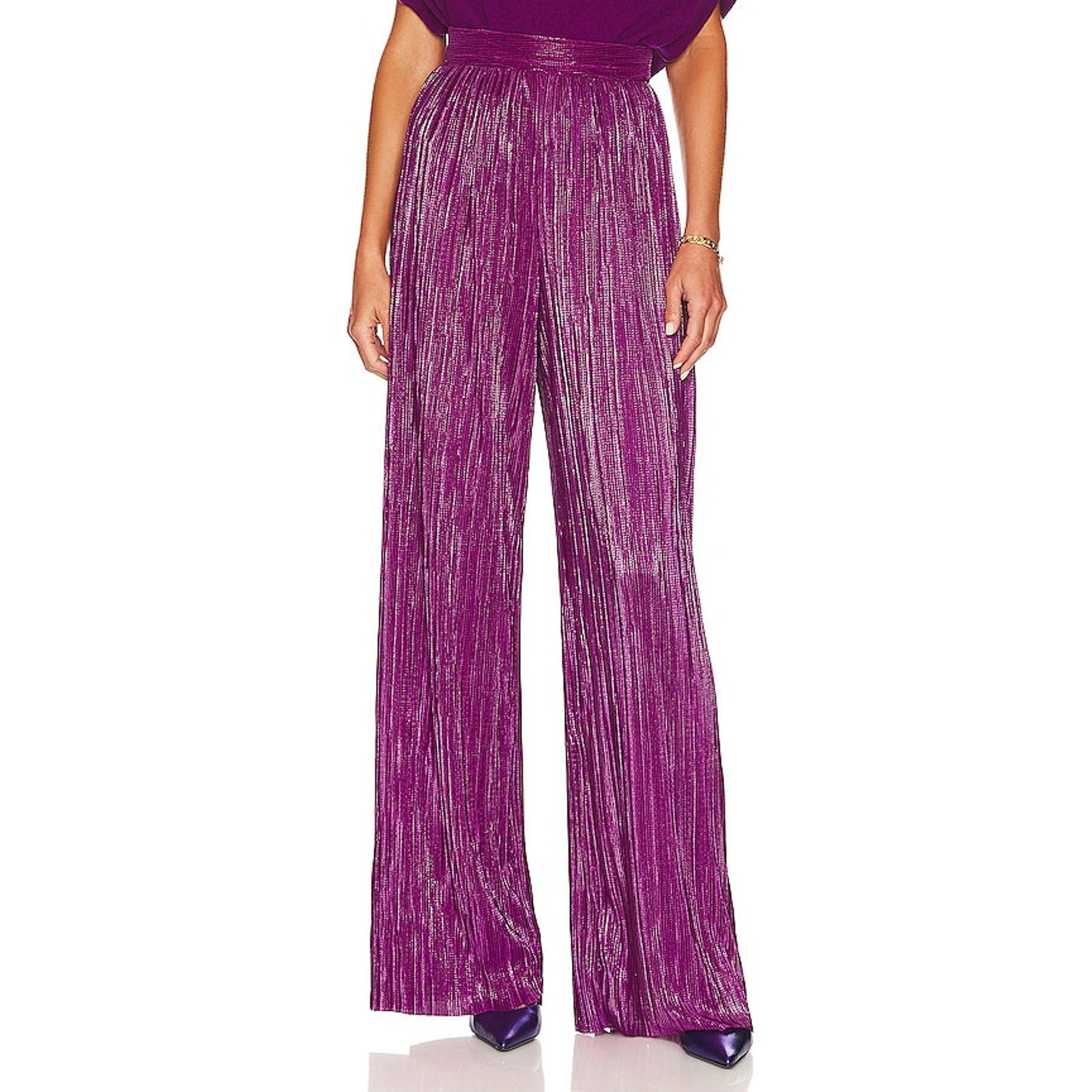 Sabina Musayev 'Tom' Pink Polyester Pant Size S