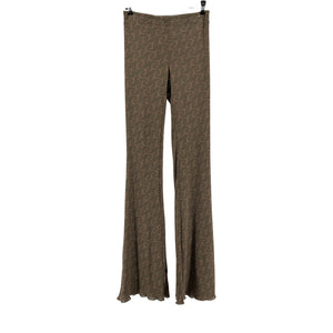 Jade Cropper Flared Green Wilted Flowers Trousers Size M