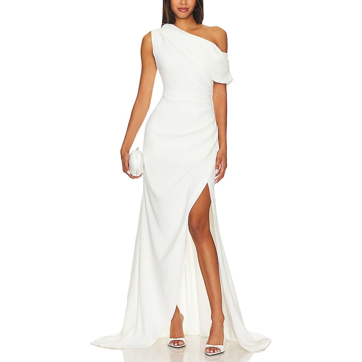 Elliatt Draped White Isadora Gown Size S