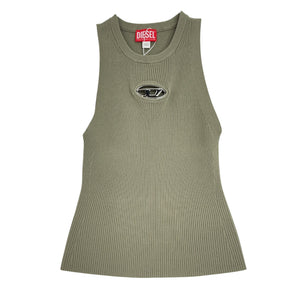 Diesel Ribbed Green Caddix Tank Size XS