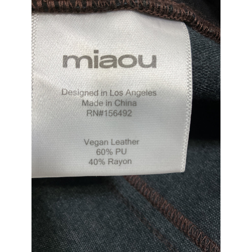 Miaou 'Junior' Brown Faux Leather Pant Size S