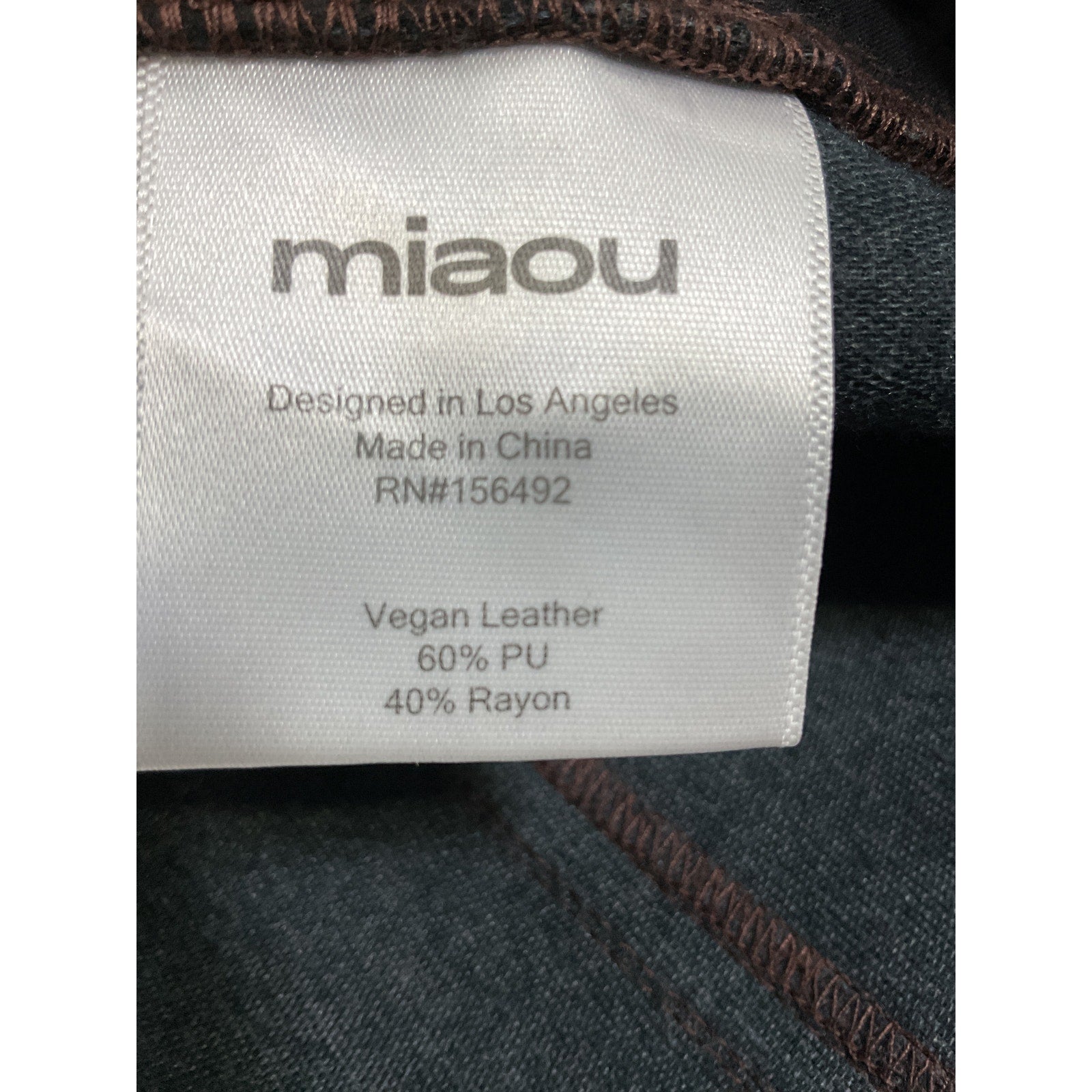 Miaou 'Junior' Brown Faux Leather Pant Size S