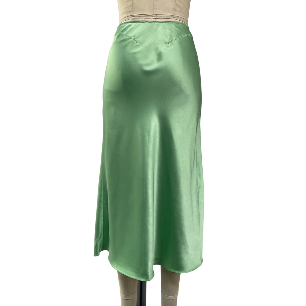 Anna October 'Voleta' Green Viscose Midi Skirt Size S