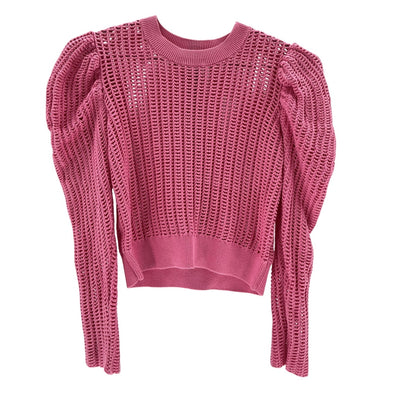 Ulla Johnson Textured Pink Delaney Sweater Size S