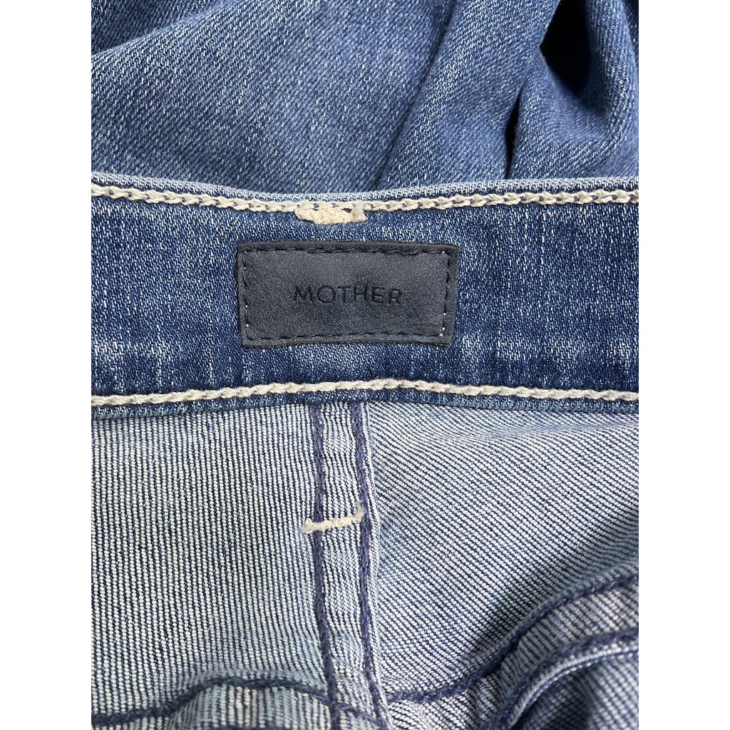 Mother 'The Dazzler' Blue Cotton High Waist Ankle Straight Leg Denim Jean Size 27