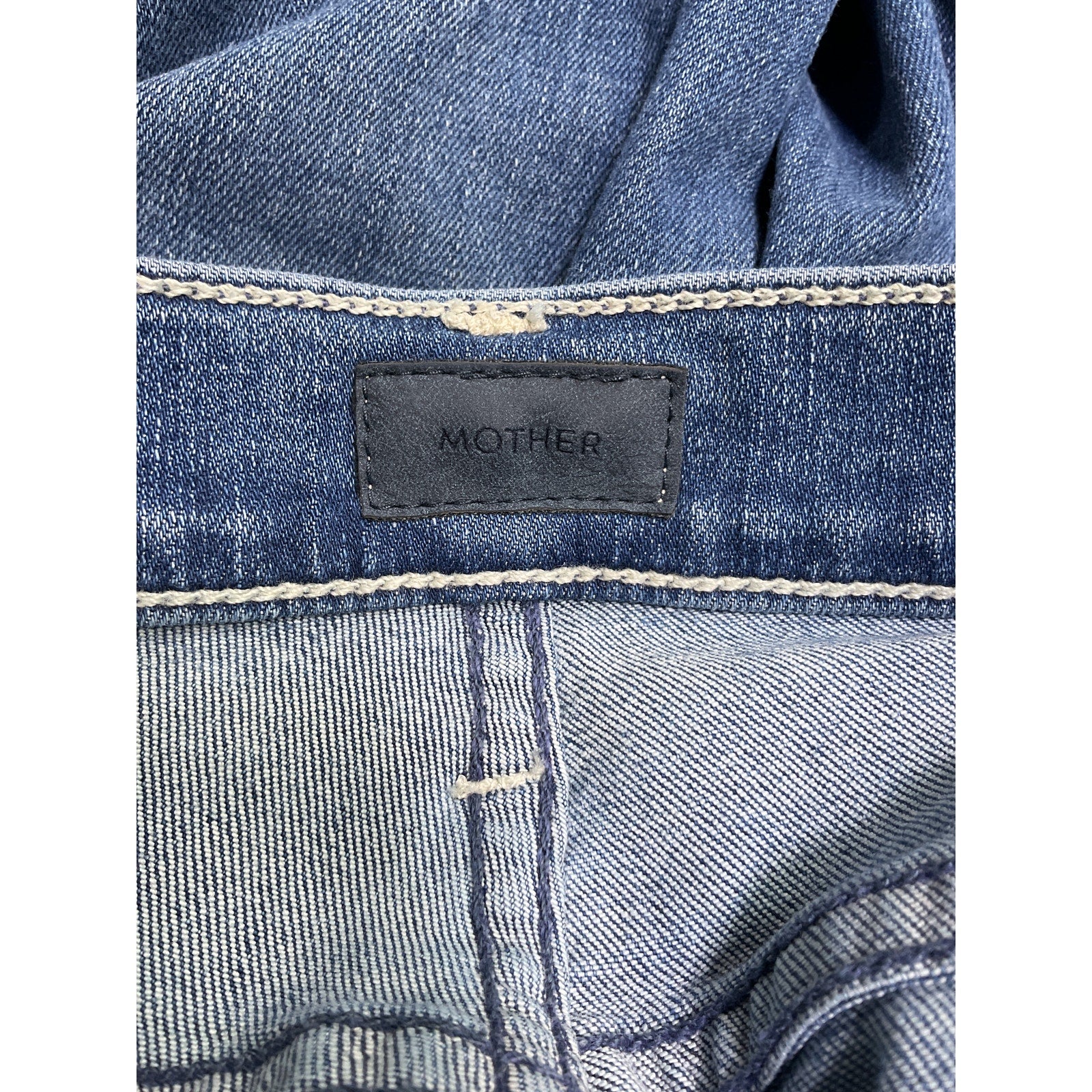Mother 'The Dazzler' Blue Cotton High Waist Ankle Straight Leg Denim Jean Size 27