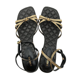 L'Agence Quilted Black Genette Sandal Size 8