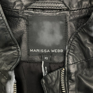 Marissa Webb Sleek Black Moto Jacket Size XS