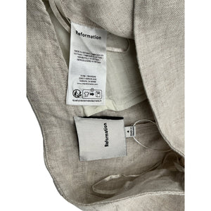 Reformation Linen Heather Grey Joni Pants Size 4