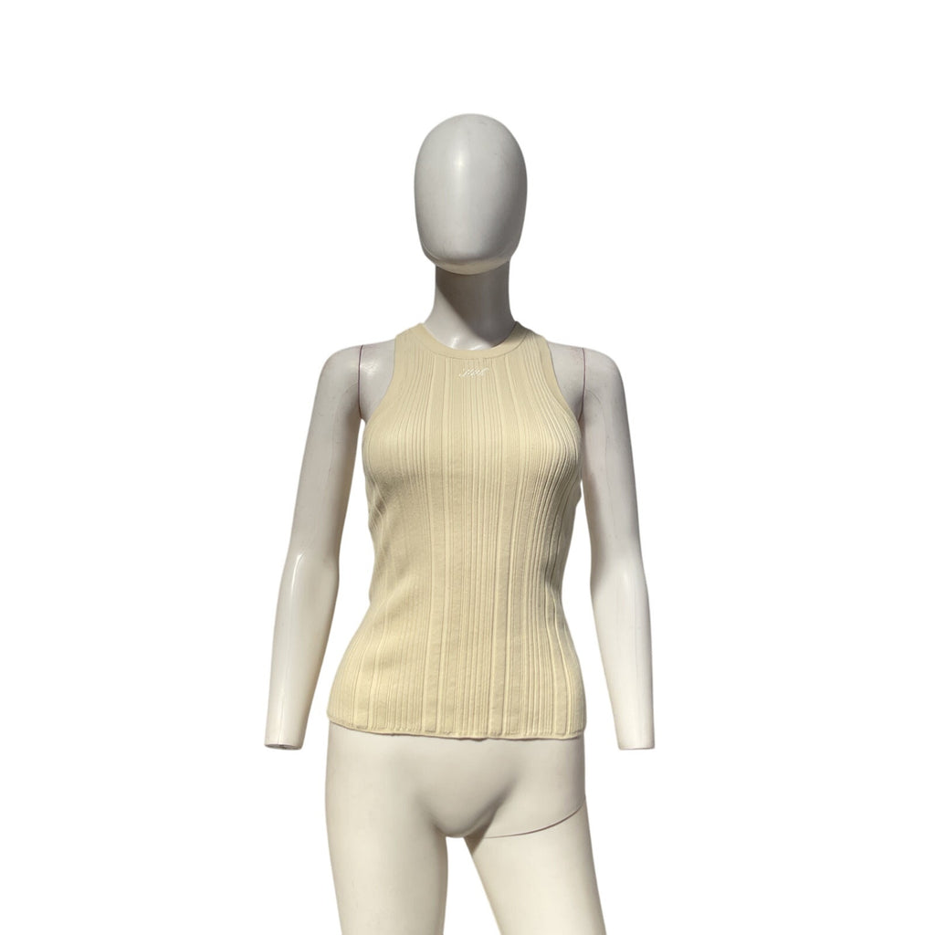 Kith 'Lyra' Cream Cotton Knit Sweater Tank Size S
