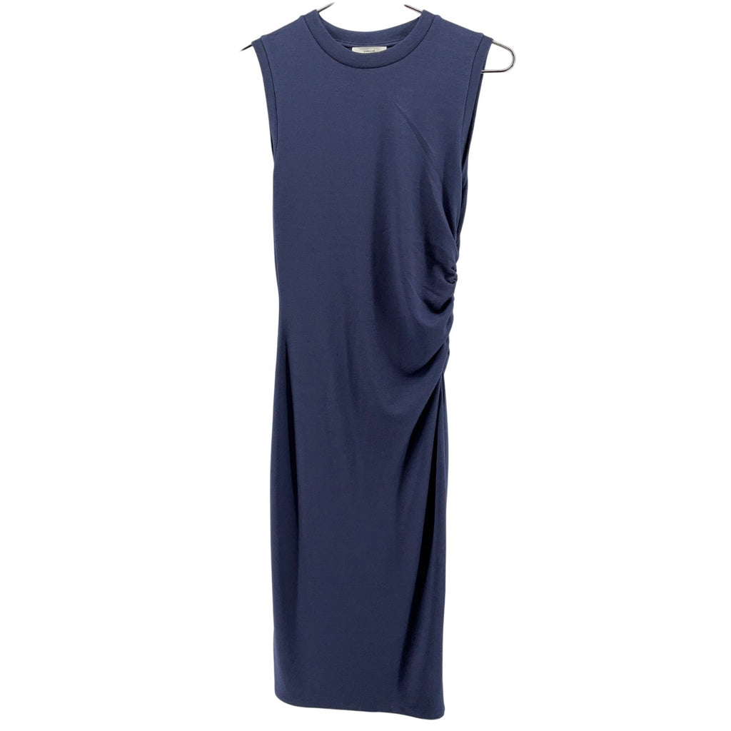Vince Stretch Jersey Blue Polyester Sleeveless Midi-Dress Size XS