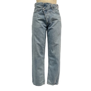 Agolde High Rise Blue Criss Cross Denim Jeans Size 25