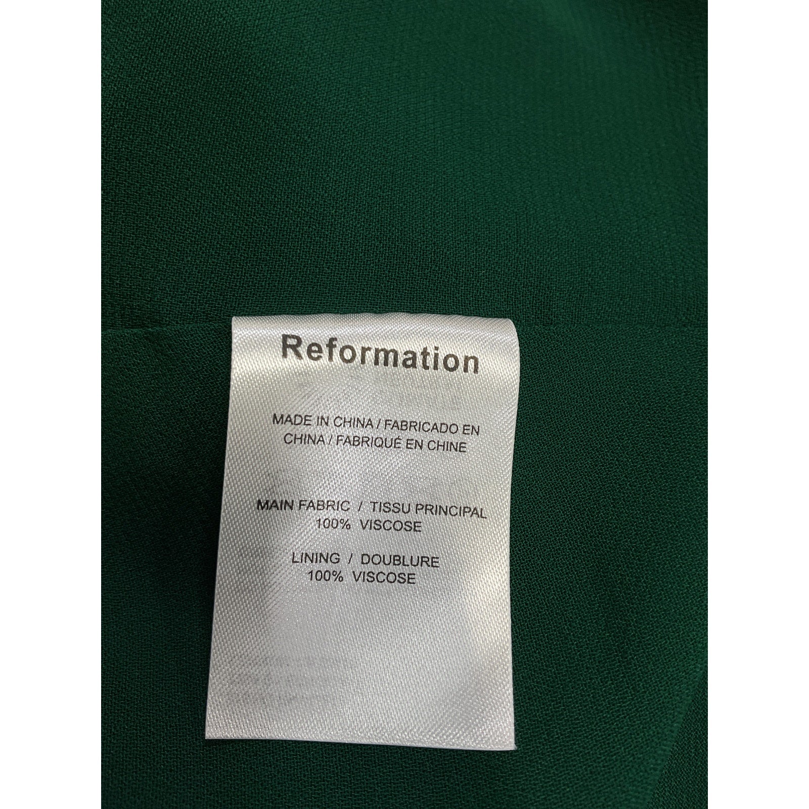 Reformation 'Twilight' Green Tie Shoulder Square Neck Midi Dress Size 2 - NWT