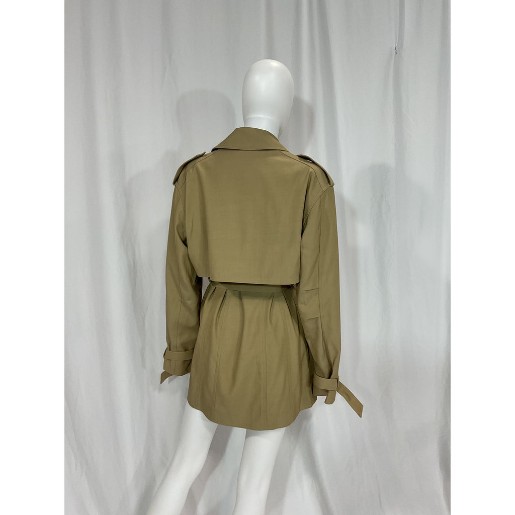Rag & Bone 'Beverly' Tan Cropped Trench Coat Size S