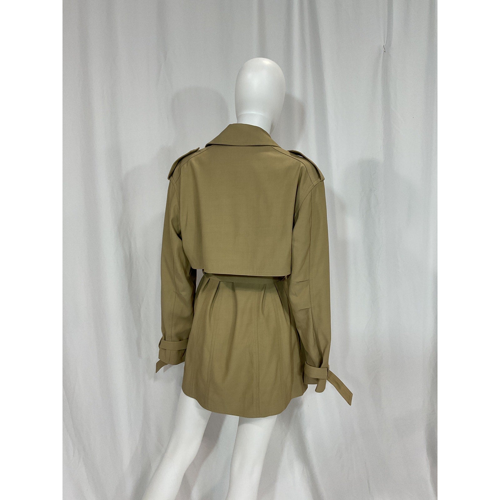 Rag & Bone 'Beverly' Tan Cropped Trench Coat Size S
