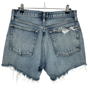 Agolde Distressed Blue Riley Denim Shorts Size 29