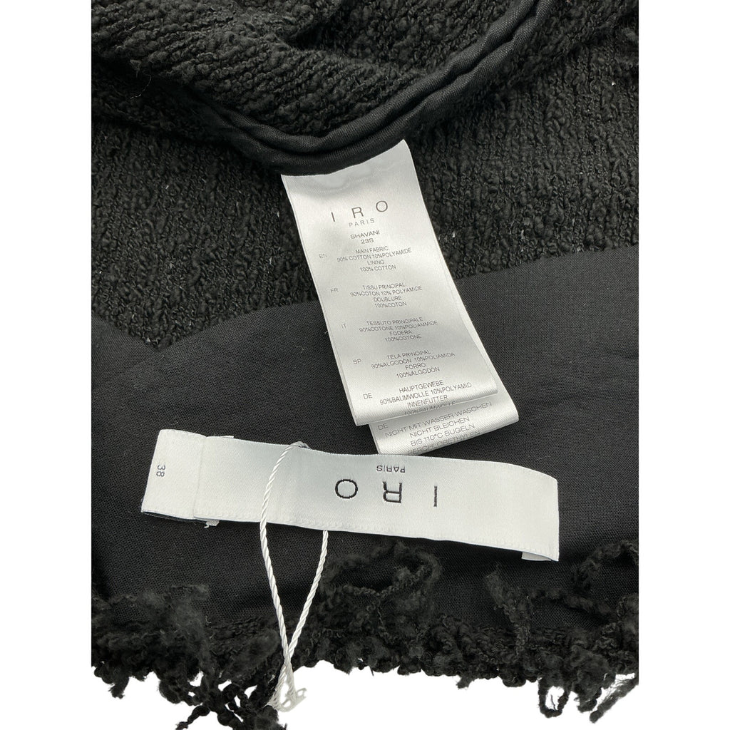 Iro 'Shavani' Black Cotton Jacket Size 38