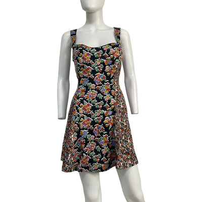 For Love & Lemons Floral Multi Brookes Mini Dress Size L