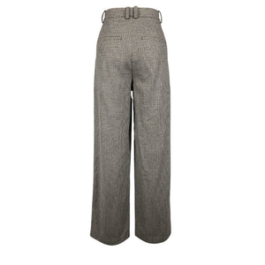 Vince Tailored Dark Grey Check Roma Trousers Size 2