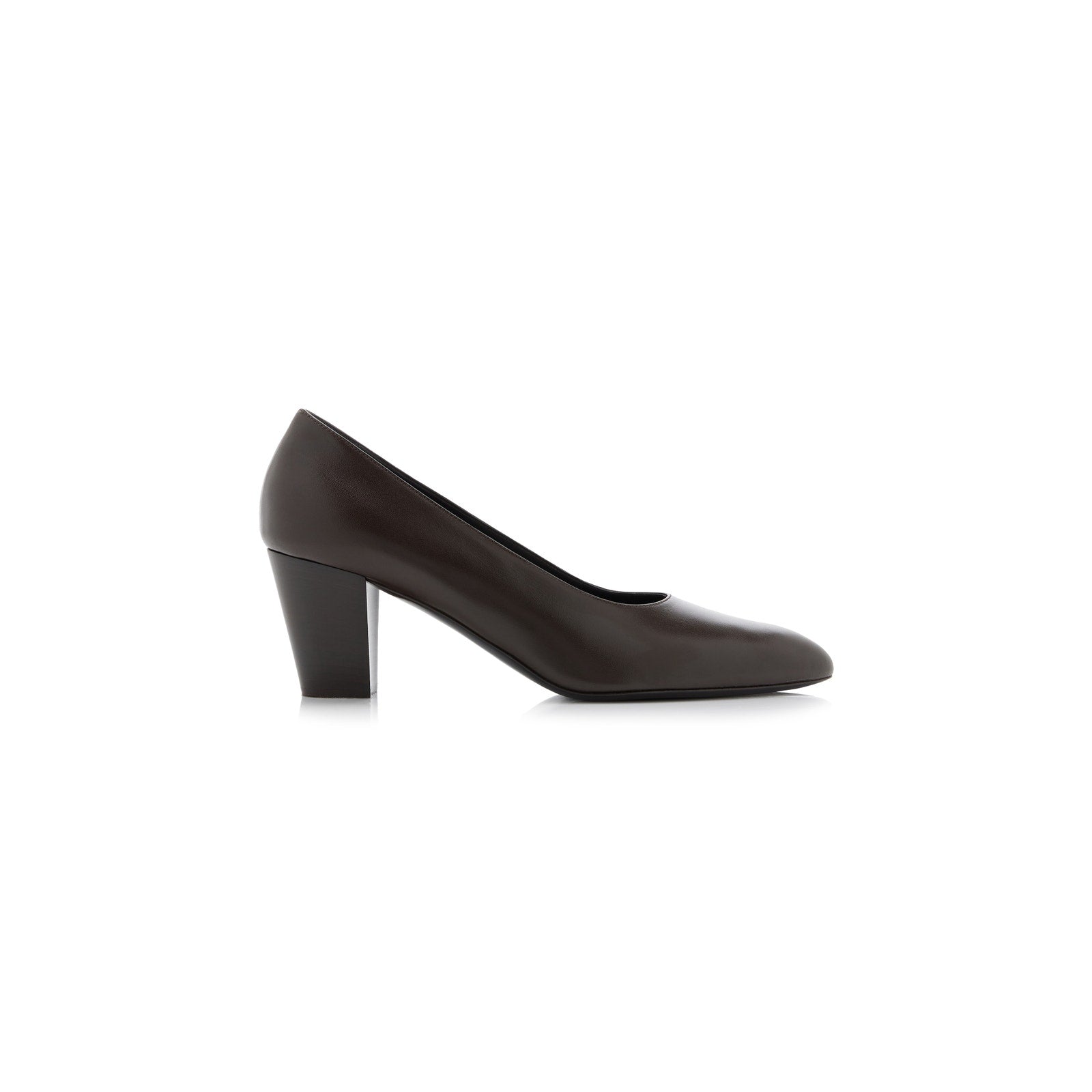 The Row 'Luisa' Brown Leather Pumps Size 8