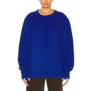 Lemaire Brushed Electric Blue Crewneck Sweater Size M