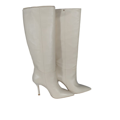 Larroude 'The Kate' Ivory Leather Boot Size 9