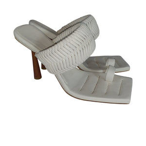 Gia Borghini Woven White Rhw Sandals Size 41 EU / US 11