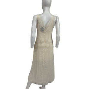 Reformation Romantic Beige Julianne Midi Dress Size 4