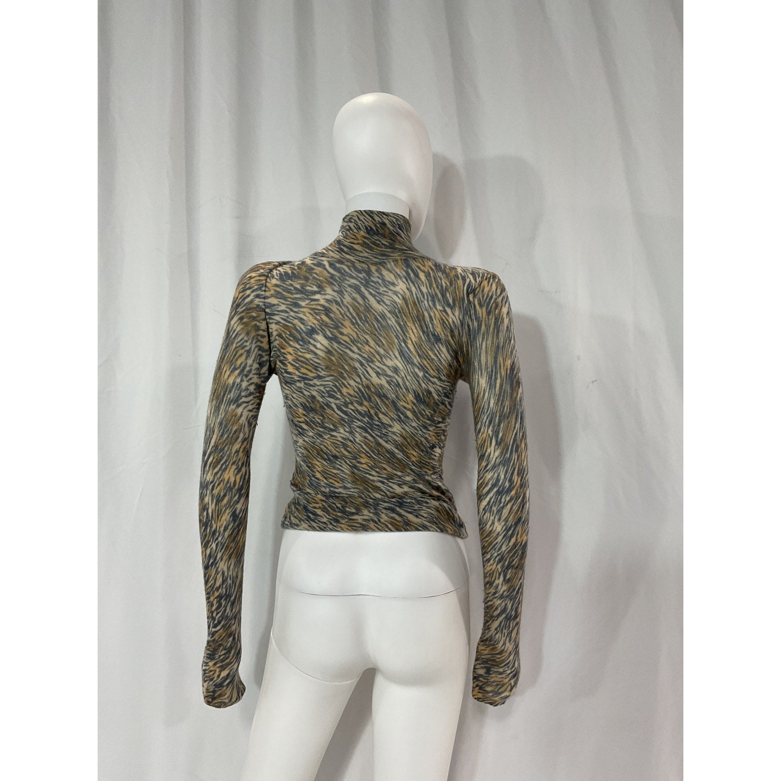 Autumn Cashmere 'Tiger' Brown Print Crewneck Size XS