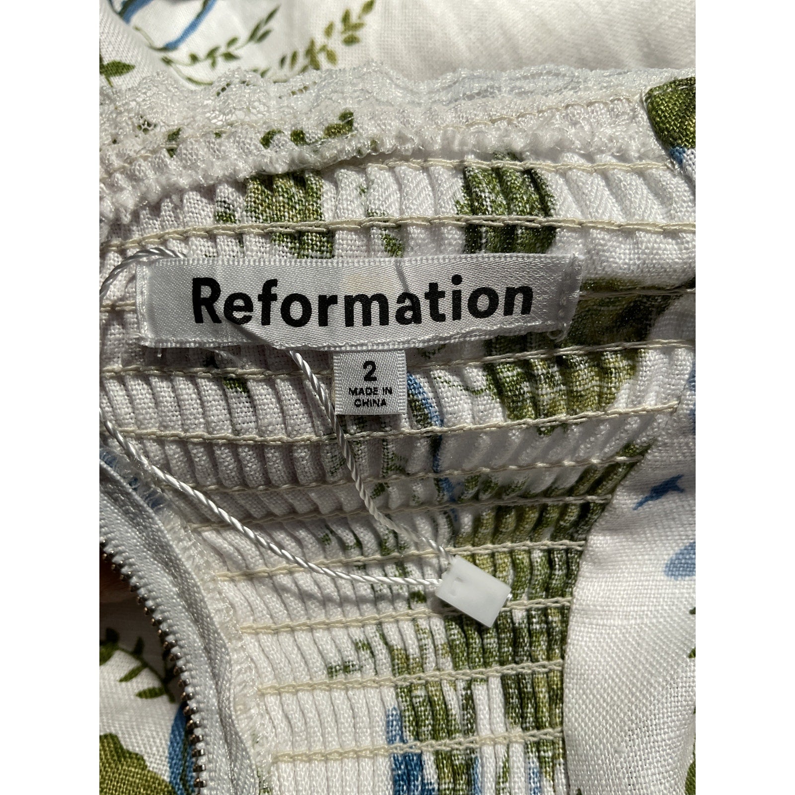 Reformation 'Kieryn' White Linen Dress Size 2